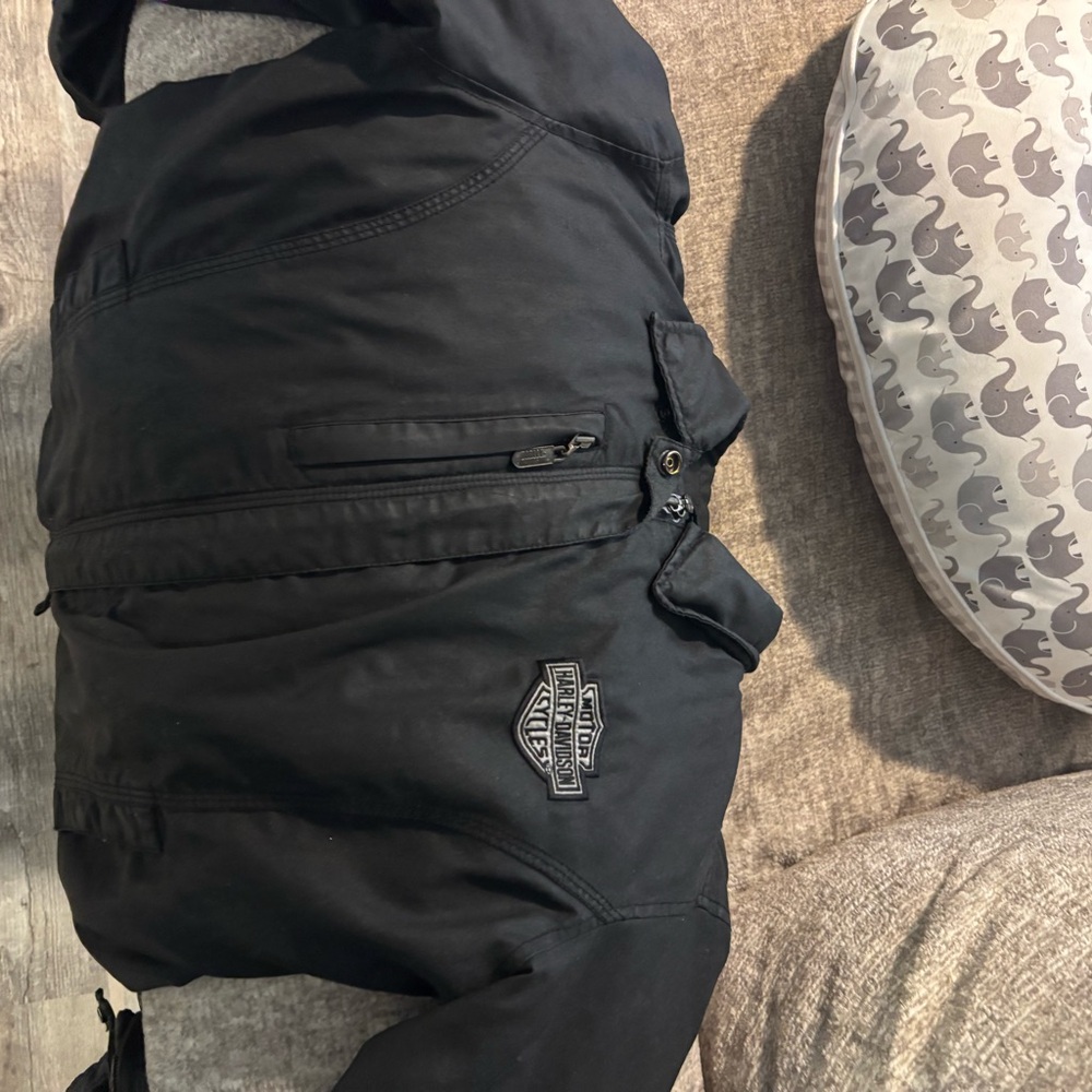 Harley-Davidson Black and Orange Jacket